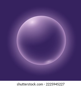 Abstract sphere in purple color	
