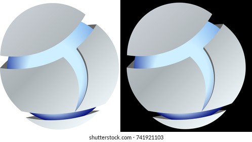 abstract sphere in the shell / minimalism / business logo
