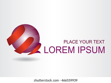 Abstract sphere symbol. Template for logo.