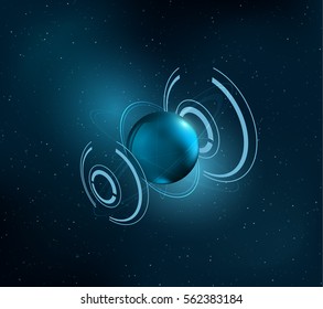 Abstract sphere technology background. Vector eps10.