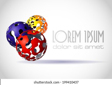 Abstract Sphere template design  eps 10