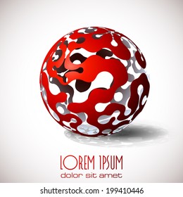 Abstract Sphere template design  eps 10