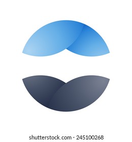 Abstract sphere water drop logo 