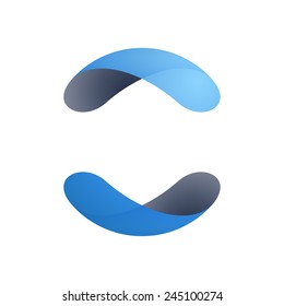 Abstract sphere water drop logo 