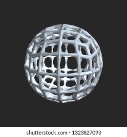 Abstract sphere wireframe. 3d Vector illustration.