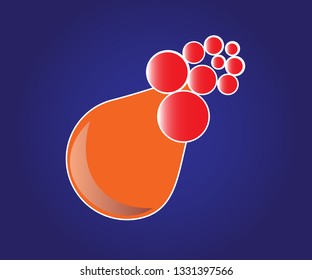 abstract spheres with colors 