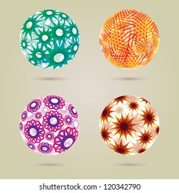 Abstract spheres. EPS 10 file with transparencies.