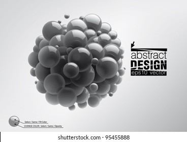 Abstract spheres with reflective surface