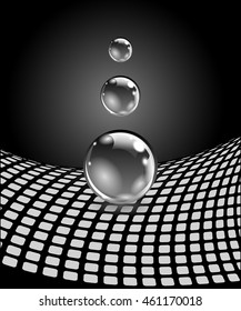 Abstract spheres with surface. Concept business design