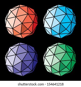 Abstract spheres vector illustration.