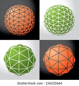 Abstract spheres vector illustration.