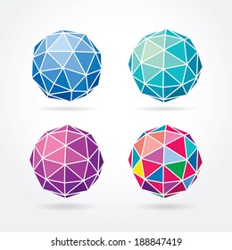 Abstract spheres vector illustration.