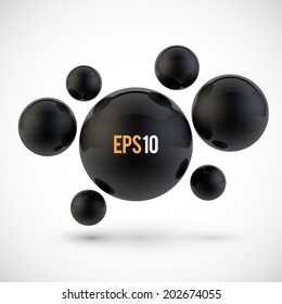 Abstract spheres. Vector illustration.