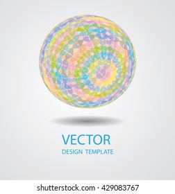 Abstract Sphere.Vector Colorful Ball