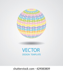 Abstract Sphere.Vector Colorful Ball