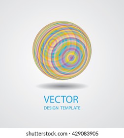 Abstract Sphere.Vector Colorful Ball