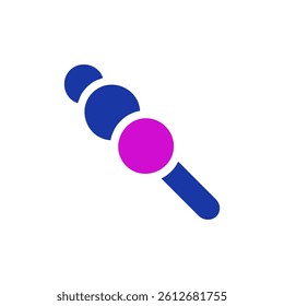 Abstract spherical composition with vibrant color contrast on clean background