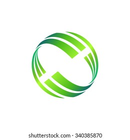 Abstract Spherical Logo Design Vector