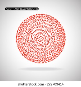  Abstract spherical shape. Points. Isolated on white background. Vector illustration. Eps 10