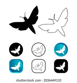 Abstract Sphinx Insect Icon Set