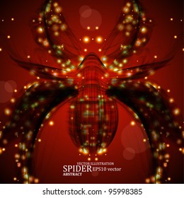 Abstract spider, futuristic colorful strip, stylish vector illustration eps10