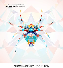 Abstract Spider illustration, futuristic art, vector eps10