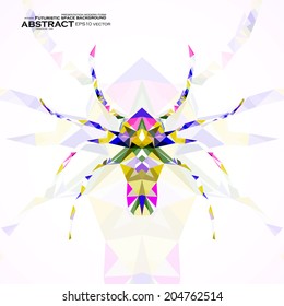 Abstract Spider illustration, futuristic art, vector eps10