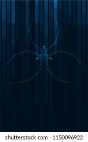 Abstract spider illustration. Graphic concept for your design