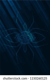 Abstract spider illustration. Graphic concept for your design