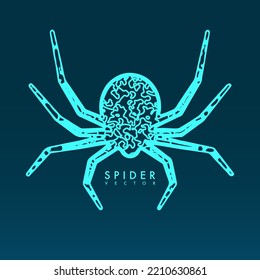 Abstract spider illustration. Graphic concept for your design