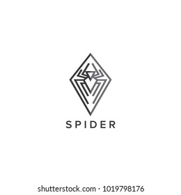 Abstract Spider Logo Design Vector