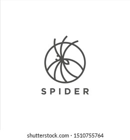 Abstract Spider Logo Design Vector