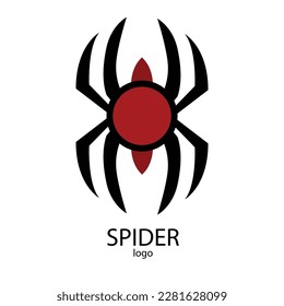 Diseño de la plantilla de ilustración del logotipo de araña abstracta