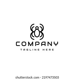 abstract spider vector logo design