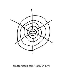 Abstract spider web for web backdrop design. Outline vector iluustration.