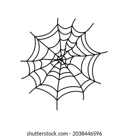 Abstract spider web for web backdrop design. Outline vector iluustration.