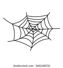 Abstract spider web for web backdrop design. Outline vector iluustration.