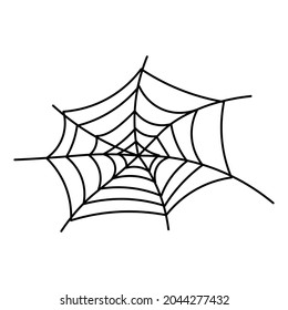 Abstract spider web for web backdrop design. Outline vector iluustration.