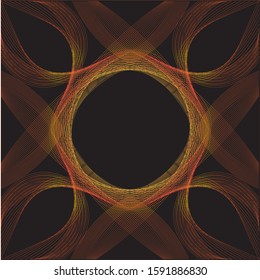 abstract spider web on a black background