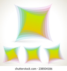 Abstract spiky shapes fading into transparent 