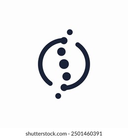 abstract spine logo with circle shape