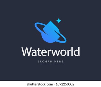 Abstract spinning drop geometric colorful gradient logo design template. Minimalistic water, clean, moisture vector sign symbol mark logotype.