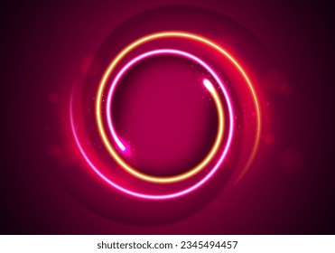 Abstract Spinning Duo Color Light Beams