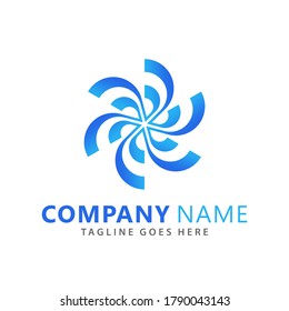 Abstract Spinning Logos Design Vector Illustration Template