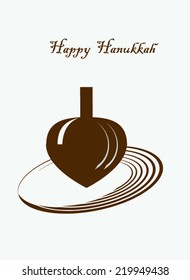 abstract spinning top,hanukkah greeting card.