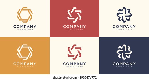 abstract Spinning Whirl Logo Template. use logo for technology digital, sport, community.