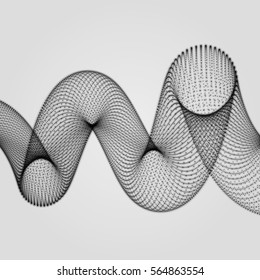 Abstrakter Spiral. 3D-Vektorgrafik. 