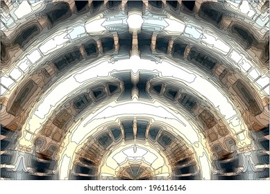 Abstract spiral background