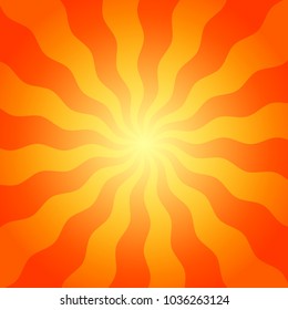 Abstract spiral background of bright glow perspective with lighting yellow orange twist line. Vector Illustration eps 10. Can for business brochure, flyer party, banners, wrapper lollipop candy, label