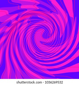 Abstract spiral background of bright glow perspective with lighting blue pink twist lines. Vector Illustration eps 10. Can for business brochure, flyer party, banners, wrapper lollipop candy, label